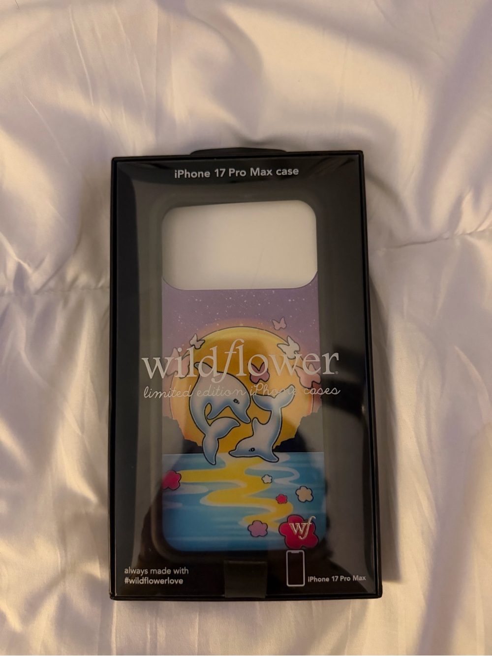 Wildflowers Purple Dolphin Sunset iPhone 17 Pro Max Case